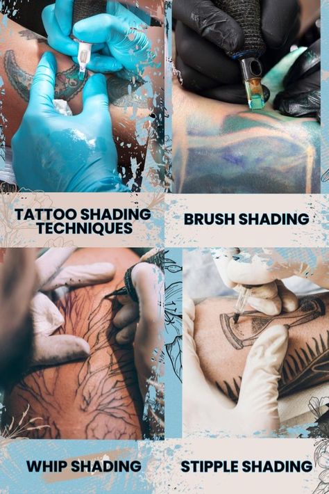 Tattoo Shading Techniques, Learn To Tattoo, Beginner Tattoos, Shading Brush, Tattoo Shading, Tattoo Techniques, Shading Techniques, 3d Tattoo, Tattoo Needles