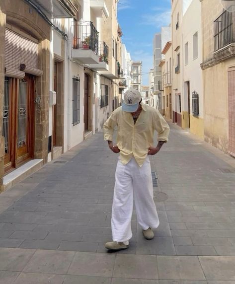 Puerto Rico Outfits Men, Linen Pants Outfit Men, Vacation Outfits Men, Beach Outfit Men, Greece Outfit, Linen Pants Outfit, Europe Travel Outfits, Mens Linen Pants, Linen Drawstring Pants