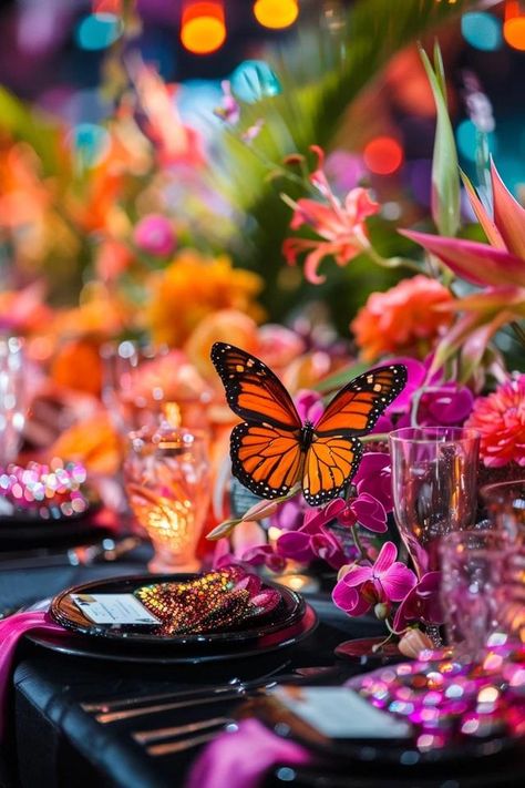 Butterfly Theme Party Ideas: Enchant Your Guests Monarch Butterfly Quinceanera Theme, Monarch Butterfly Party Ideas, Butterfly Themed Graduation Party, Butterfly Garden Theme Party, Butterfly Brunch Ideas, Butterfly Theme Party Ideas, Monarch Butterfly Party, Butterfly Theme Wedding, Butterfly Garden Theme