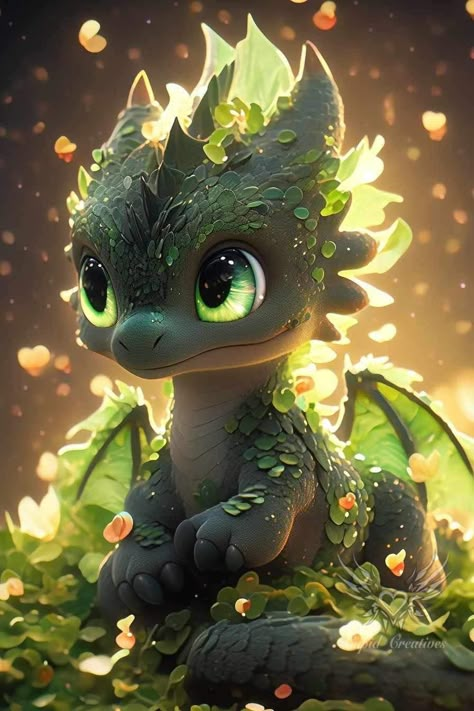 Baby Dragon Art, Baby Dragons, Mythical Creatures Fantasy, Dragon Artwork Fantasy, Cute Fantasy Creatures, Cute Animal Clipart, Dragon Lover, Dragon Pictures, Little Dragon