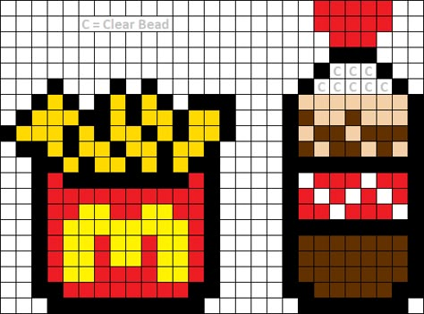 Burger Pixel Art, Modele Pixel Art, Easy Pixel Art, Pixel Drawing, Drawing Journal, Graph Paper Art, Pix Art, Art And Craft Videos, Perler Bead Ideas