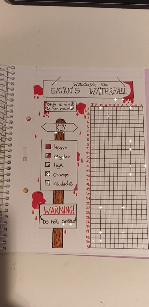 How To Make A Period Tracker, Journal Ideas Period Tracker, Monthly Period Tracker Bullet Journal, Diy Period Tracker, Cry Tracker Bullet Journal, Bujo Period Tracker Ideas, Period Journal Ideas, Money Tracker Bullet Journal, Bujo Period Tracker