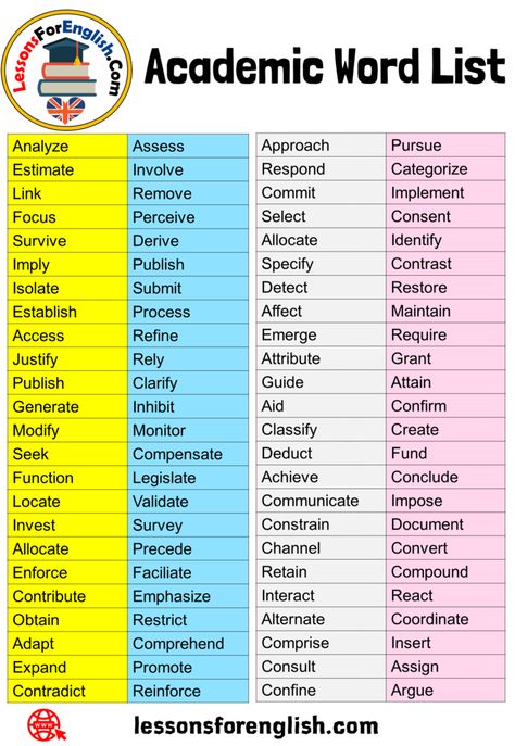 96 Academic Word List in English Vocabulary Approach Pursue Respond Categorize Commit Implement Select Consent Allocate Identify Specify Contrast Detect Restore Affect Maintain Emerge Require Attribute Grant Guide Attain Aid Confirm Classify Create Deduct Fund Achieve Conclude Communicate Impose Constrain Document Channel Convert Retain Compound Interact React Alternate Coordinate Comprise Insert Consult Assign Confine Argue Analyze Assess Estimate Involve Link Remove Focus Perceive Survive ... Academic Words For Essay, Academic Word List, Notes Ideas English, Vocab Notes Ideas, Vocab Notes, Academic Words, Academic Language, Academic Vocabulary, Vocabulary Lessons