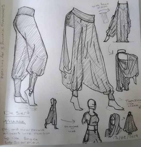 Styled Clothes, Ako Kresliť, Desert Fashion, Clothing Design Sketches, 캐릭터 드로잉, Fashion Design Drawings, Drawing Clothes, Art Tutorials Drawing, Drawing Poses