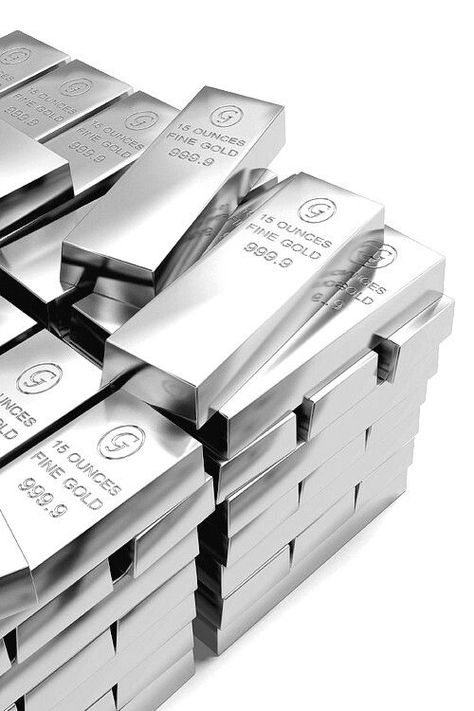 WHITE GOLD . Silver Bars Bullion, Lingot D'or, Gold Bullion Bars, Silver Ingot, Logam Mulia, Gold Investments, Gold Bars, Gold Money, Bullion Coins