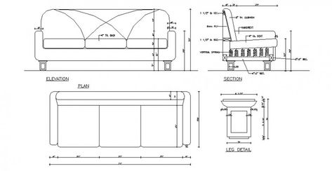 Dynamic sofa set elevation, section, plan and leg cad drawing details dwg file Fallingwater Interior, Sofa Frame Plans, Furniture Detailing, Furniture Details Drawing, Hotel Room Design Plan, Section Plan, Sofa Drawing, Details Drawing, Drawing Room Furniture