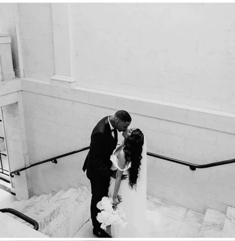 Black Couples Eloping, Elopement Photography Black Couple, Marriage Black Couple, Courthouse Engagement Photos, Black Couple Wedding, Black People Weddings, Courthouse Wedding Photos, Wedding Picture Poses, Wedding Court