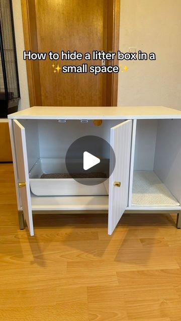 Aeris & Neo | FIP Warrior | Cat Retriever on Instagram: "The perfect cabinet for a hidden litter box doesn’t exi……..   Link of the cabinet in my storefront in Bio🥰  #cat#catfindsd#hiddenlitterboxt#catmomt#litterboxhack" Car Litter Box Hidden, Kitty Litter Enclosure, Litter Box Cabinet Diy, Built In Cat Litter Cabinet, Cat Litter Box Ideas Hidden Bathroom, Kitty Litter Box Ideas Small Spaces, Hidden Litter Box Ideas, Hidden Cat Litter Box Ideas, Cat Nook