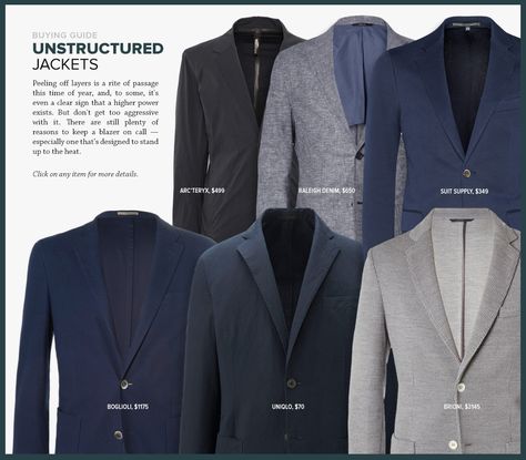 Unstructured Blazer, Luxury Unstructured Men's Blazer, Luxury Double-breasted Sport Coat For Tailoring, Unstructured Blazer Men, Luxury Timeless Single-breasted Sport Coat, Luxury Sleek Single-breasted Sport Coat, Unstructured Linen Single-breasted Sport Coat, Unstructured Jacket, Suit Supply