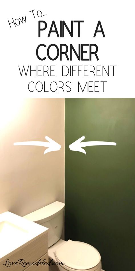 Learn this special trick to painting a corner PERFECTLY!  Its all about painting in the right order!! #paintingtips #painting Painting An Accent Wall, Painting Walls Tips, House Painting Tips, Painting Corner, Painting Hacks, Accent Wall Paint, Paint Tips, Painting Walls, Paint Line