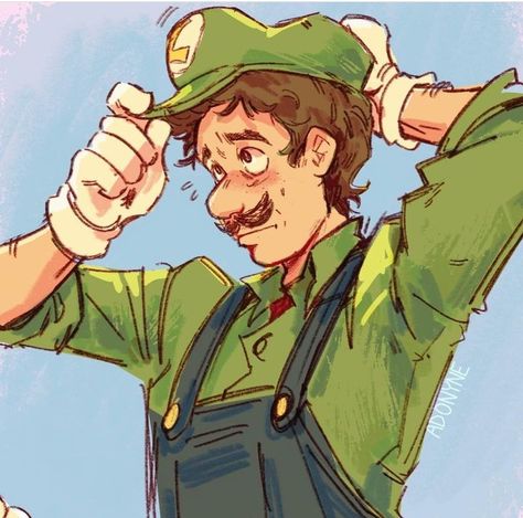 Luigi Fanart, Mario Fan Art, Mario Stuff, Super Mario And Luigi, Red Guy, Arte Indie, Mario Games, Super Mario World, Super Mario Art