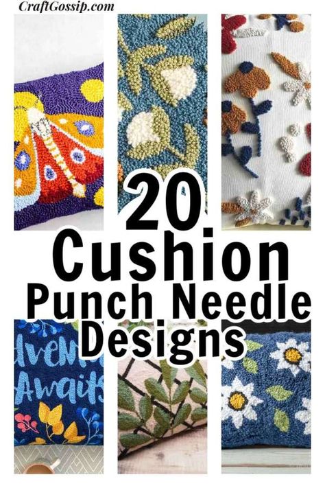 Needle Punch Pillow Patterns, Punch Needle Ideas Free Pattern Folk Art, Needle Punch Designs, Punch Needle Blanket, Punch Embroidery Ideas, Punching Needle Embroidery, Needle Punch Patterns Free, Punch Needle Pillow Diy, Punch Needle Designs Free Pattern