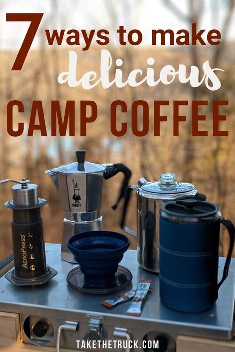 Camping Coffee Pot, Camping Coffee Maker, Camp Coffee, Ways To Make Coffee, Tent Camping Hacks, Percolator Coffee, Camping Coffee, Easy Camping, Camping Checklist