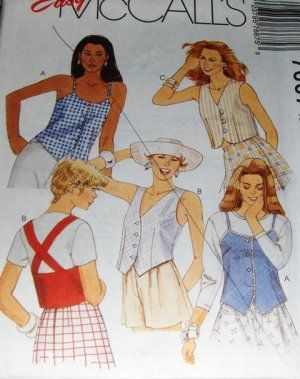 McCall's Sewing Pattern Summer Top Lined with strap variations Number 7667 Size 14,16,18 Summer Top Pattern, Tops Pattern, Vogue Sewing, Mccalls Sewing Patterns, Top Sewing Pattern, Womens Sewing Patterns, Easy Sewing Patterns, Mccalls Patterns, Clothes Sewing Patterns