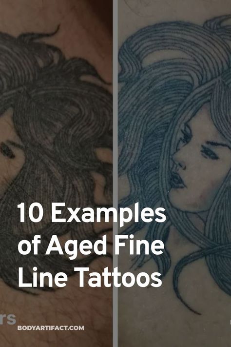 We've collected the best aged fine line tattoos to help inspire your next piece of ink. Healed Line Tattoo, Single Sleeve Tattoo, Decolatage Tattoo, Line Sleeve Tattoos For Women, Non Fine Line Tattoos, Fading Tattoo Design, Mismatched Tattoo Sleeve, Master Piece Tattoo, Fine Line Art Tattoos