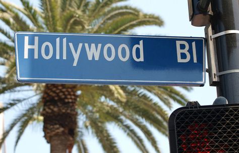 just in case you wondered what makes a road, avenue, street, lane or boulevard  a road, avenue, street, lane or boulevard, respectively ;p Hollywood Street, Hollywood Blvd, Hollywood Boulevard, Hooray For Hollywood, Santa Monica Pier, Street Sign, Street Signs, Interesting Articles, Hollywood Stars