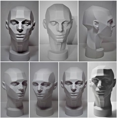 Facial Planes, Planes Of The Head, Asaro Head, Head Construction, Planes Of The Face, Head Anatomy, Anatomy Sculpture, Human Anatomy Art, Drawing Heads