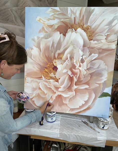 Val Miller: Blooming Dreams » I Love Inspire(d) Peony Flower Pictures, Peony Pictures, Cow Mural, Peony Watercolor Painting, Peony Paintings, Peonies Art Print, Peony Watercolor, Peony Art, Paints On Canvas