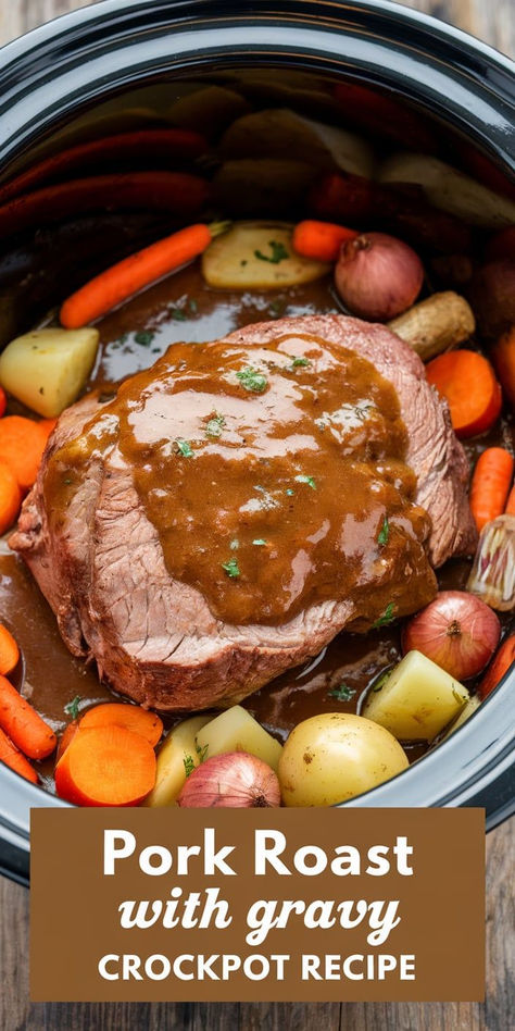 Get your slow cooker ready for a flavor fiesta with this easy Pork Roast with Gravy Crockpot Recipe that'll make your taste buds dance! Pork Roast With Gravy, Crockpot Recipe, Easy Pork, Pork Roast, Gravy, Taste Buds, Crockpot Recipes, Mashed Potatoes, Slow Cooker