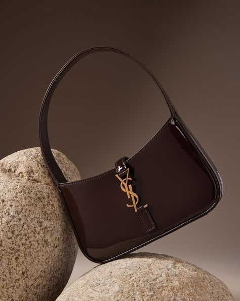 Saint Laurent Le 5 A 7 Mini YSL Shoulder Bag in Patent Leather Ysl Patent Leather Bag, Ysl Bag Brown, Ysl Bags Handbags, Ysl Bag Aesthetic, Ysl Mini Bag, Sac Yves Saint Laurent, Yves Saint Laurent Bag, Ysl Shoulder Bag, Ysl Purse