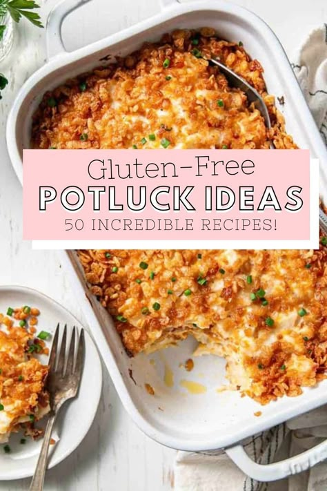 Gluten Free Potluck, Gluten Free Party Food, Gluten Free Casserole, Gluten Free Party, Gluten Free Entrees, Gluten Free Dinner Easy, Gluten Free Main Dishes, Gluten Free Holiday, Gluten Free Sides