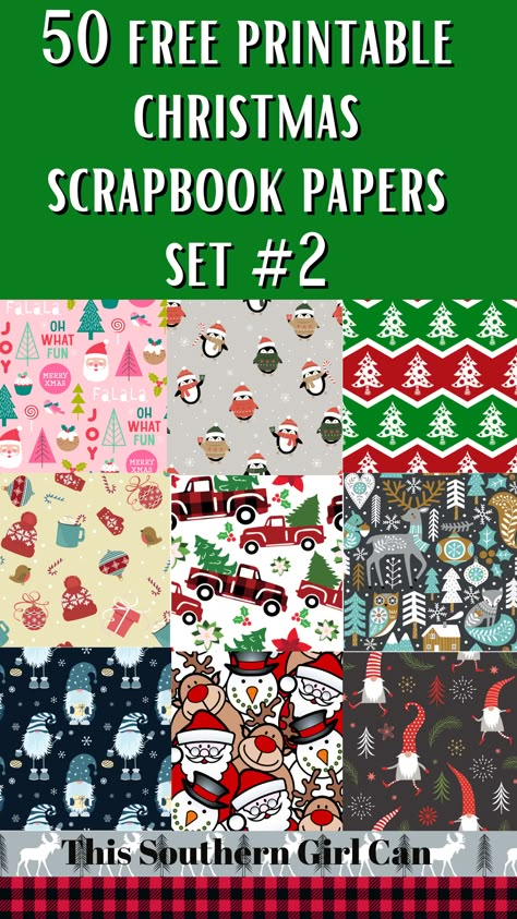 Free Printables Christmas Scrapbook Paper Printable, Free Christmas Digital Paper, Christmas Paper Printable Free, Free Printable Pattern Paper, Free Digital Christmas Paper, Free Christmas Paper Printables, Free Christmas Patterns Printables, Printable Christmas Paper Free, Christmas Backing Papers Free Printable