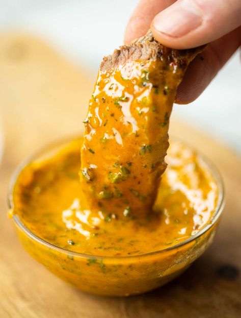 Here I'll show you how to make the dreamiest steak sauce imaginable! Keto Cowboy Butter, Cowboy Steak Sauce Recipe, Butter Dipping Sauce For Steak, The Best Steak Recipes, Sauce For Skirt Steak, Avocado Steak Sauce, Stake Butter Sauce, Dips For Steak, Easy Cowboy Butter Dipping Sauce