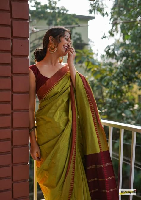 Amrapali Boutique, Maharashtrian Saree, Saree Pose, Saree Styling, Digital Print Saree, Saree Wearing Styles, Indian Sari Dress, Simple Saree Designs, Cotton Saree Blouse