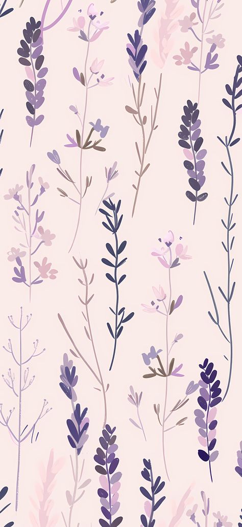 Pretty Wallpapers Aesthetic Purple, Lavender Cute Wallpaper, Ipad Wallpaper Pastel Purple, Lavender Background Flower, Ipad Wallpaper Aesthetic Lavender, Lavendar Things, Patterned Wallpaper Iphone, Wlapper Iphone, Cartoonish Wallpaper