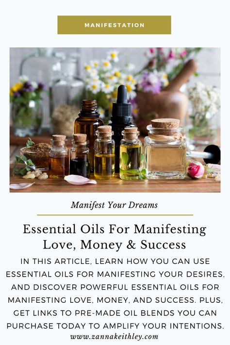 Success Essential Oil Blend, Essential Oils For Attraction, Oils For Manifesting, Essential Oils For Success, Essential Oils For Attraction Love, Essential Oils For Abundance, Abundance Oil Recipe, Manifestation Oil Recipe, Success Oil Recipe