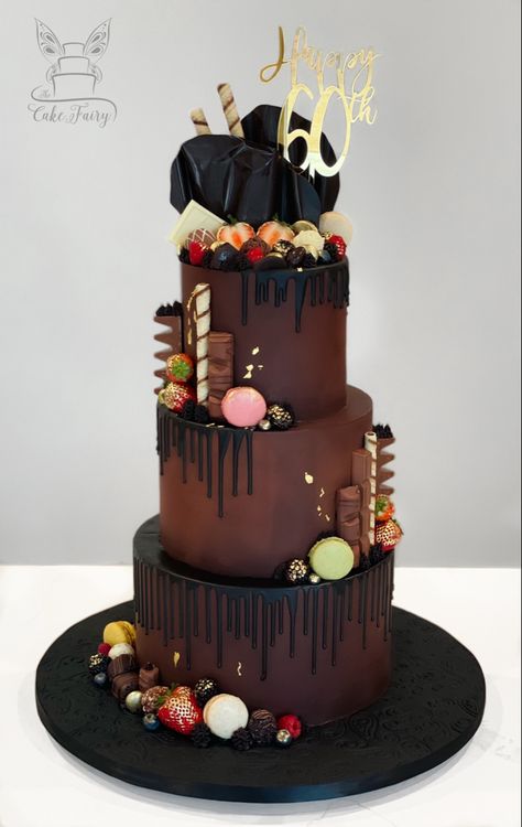 Chocolate Cake 3 Layer, Cake 3 Tier Birthday, 3 Layer Chocolate Cake Birthday, 3 Tier Cake For Men, Chocolate Cake Design Birthday Men, Cake Designs 3 Layers, 3 Layer Cake Designs Birthday, 3 Tier Cake Birthday, 3 Tier Cake Designs