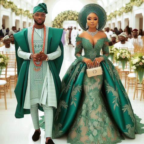 FOLAH SIGNATURE | Asoebi style inspo..bride|groom|wedding guest|bridesmaid|asoebi ladies. Which slide is your favorite 🤩? SAVE AND SHARE Which one are… | Instagram African Traditional Wedding Outfits For Couples, African Bride And Groom Outfits, African Traditional Wedding Dress Nigerian Bride, Groom Traditional Outfit, Bridesmaid Asoebi, Wedding Ideas African, African Dresses For Wedding, Couple Wedding Guest Outfits, Folah Signature