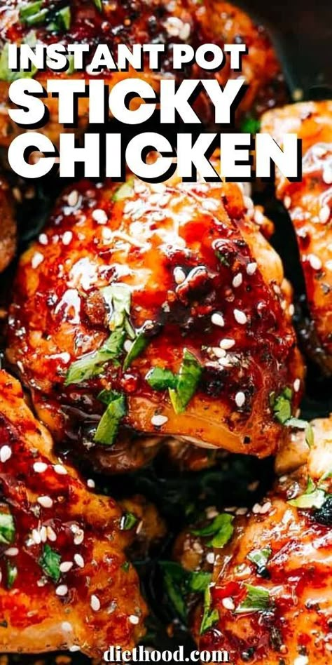 Chicken Thigh Recipes In Instant Pot, Instant Pot Sticky Chicken, Chicken Thigh Bone In Instant Pot, Bone In Chicken Thigh Recipes Pressure Cooker, Bone In Chicken Instant Pot Recipes, Chicken Thighs In Instant Pot Recipes, Instapot Chicken Thighs Bone In, Bone In Chicken Thigh Recipes Instant Pot, Instapot Chicken Leg Quarters