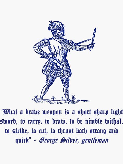 "George Silver HEMA" Sticker by TrueCrossTees | Redbubble Hema Martial Arts, Historical European Martial Arts, Quick Quotes, Sticker Design, Sell Your Art, Vinyl Sticker