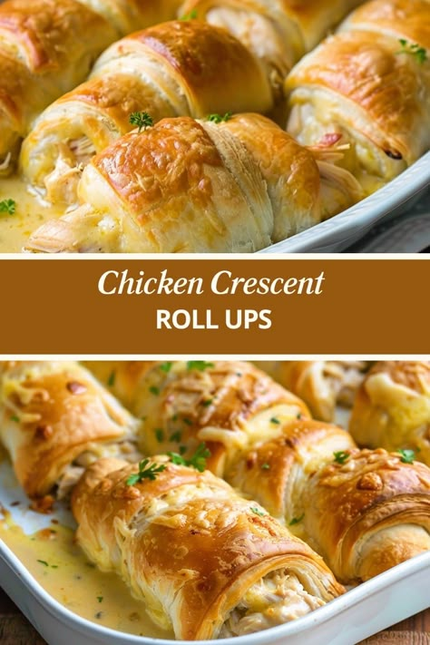 Chicken Crescent Roll Ups Chicken Alfredo Crescent Rolls, Crescent Roll Chicken Bundles, Meal With Crescent Rolls, Chicken Parm Roll Ups, Cheesy Chicken Crescent Bake, Chicken Pot Pie Croissant Crescent Rolls, Shredded Chicken Crescent Rolls, Crescent Roll Lunch Ideas, Chicken And Croissant Recipes