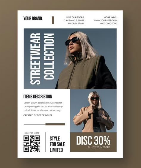 Fashion Sale Flyer Design PSD Fashion Leaflet, Fashion Pamphlet Design, Poster Fashion Design, Clothing Flyer Design, Sales Flyer, Wears Flyer Design, Collage Flyer, Clothing Flyer Design Ideas, Sale Flyer Design