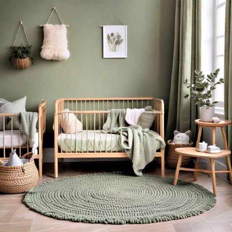 30 Sage Green Nursery Ideas for a Peaceful Baby Haven Sage And Wood Nursery, Green Nursery Color Palette, Sage Nursery Ideas, Sage Green Toddler Room, Sage Nursery Girl, Sage Nursery Boy, Sage Green Nursery Girl, Sage Green Nursery Gender Neutral, Neutral Green Nursery