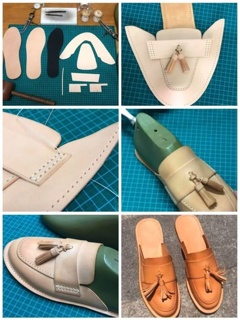 Men Leather Sandals Fashion, Handmade Shoes Pattern, Make Your Own Shoes, Mens Fashion Casual Shoes, Half Shoes, Making Shoes, Mens Summer Shoes, Make Shoes, Tassel Shoes