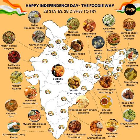 28 States, 28 Signature Dishes: Celebrating Independence Day, The Foodie Way! #HappyIndependenceDay INDIA! #JaiHind #IndianFood #indiancuisine #flavoursofindia #indianfoodbloggers #75thindependenceday #independenceday2022 #indianindependenceday #75yearsofindependence Indian Diversity, Rssb Wallpaper, Evs Project, Soupy Noodles, Hindi Kahani, Indian Food Photography, Traditional Indian Food, General Studies, Cooking Recipes In Urdu