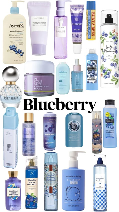 Smell Like Blueberry, How To Smell Like Blueberries, Scents To Smell Like, Best Scent Combos, Koleksi Makeup, Fragrances Perfume Woman, Shower Skin Care, Body Smells, Perfect Skin Care Routine