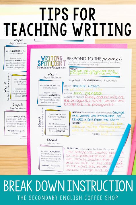 Paragraph Writing High School, Writing Workshop Middle School, Writing Station Middle School, Special Needs Writing Activities, Ela Curriculum Middle School, Writing Folders Middle School, Race Writing Strategy Middle School, Ela Tutoring Ideas, Writing Strategies For High School