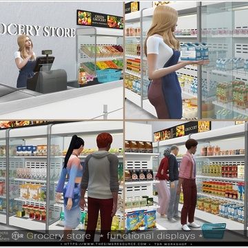 Sims 4 Mods Groceries, Ts4 Grocery Store, Sims 4 Cc Grocery Store Mod, Sims 4 Store Mod, The Sims 4 Grocery Store Cc, Sims4 Grocery Store, Sims Grocery Store, Sims 4 Functional Stores, Sims Store Cc