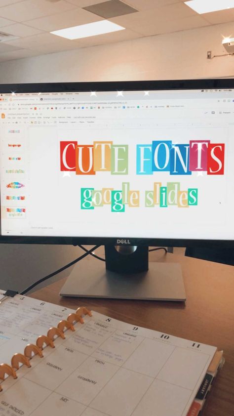 Fonts For Google Slides, Free Cute Fonts, Tattoo Fonts Ideas, Tattoo Font Ideas, Ideas For Notes, Easy Font, Font Ideas Alphabet, Teacher Fonts, Media Center Ideas