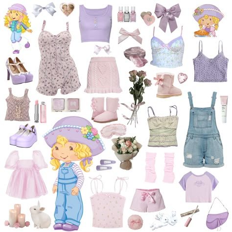 Angle Cake Strawberry Shortcake Costume, Strawberry Shortcake Characters Outfit Inspiration, Strawberry Shortcake Character Outfits, Angel Cake Strawberry Shortcake Costume, Indiecore Aesthetic Outfits, Strawberry Shortcake Character Costumes, Strawberry Shortcake Outfits Inspired, Angel Cake Outfit, Angel Cake Costume