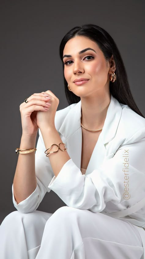 White Suit, A Woman, Hair, White