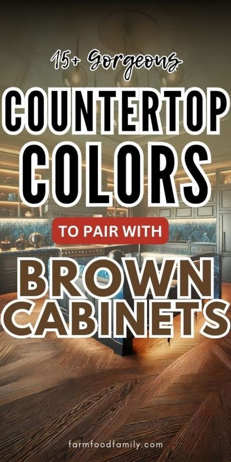 What Color Countertops Go With Brown Cabinets? (15 Options) 35 Grey Kitchen With Brown Cabinets, Laminate Countertops With Dark Cabinets, Countertops For Brown Cabinets, Cream Countertops Kitchen Wood Cabinets, Countertops With Walnut Cabinets, Kitchen Remodel With Brown Cabinets, Quartz Countertops Brown Cabinets, Kitchen Paint Colors With Brown Cabinets, Brown Cabinets With Light Countertops