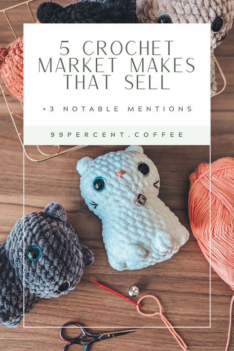 Making market inventory doesn't have to be hard - learn from me and check out some of the market makes that sold well at my last winter market (spoiler alert: not all of them were winter makes!!)! One thing's for sure - I need to get on making more cats 😍 Crochet Business Packaging Ideas, Crochet Market Best Sellers, Crochet Vendor Display, Crochet Packaging Ideas, Crochet Market Ideas, Crochet Market Setup, Small Business Saturday Marketing, Market Stand Ideas, Craft Table Display