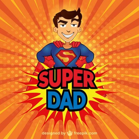 Super dad card | Free Vector #Freepik #freevector #card #superhero #father #fathers-day Vintage Calligraphy, Super Papa, Fathers Day Cake, Superhero Characters, Montage Photo, Dad Cards, Super Dad, Super Hero Costumes, Good Good Father