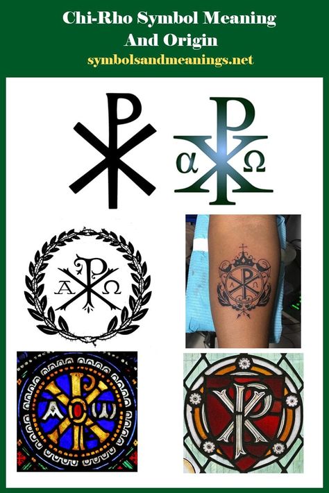 Chi Rho Tattoo Design, Symbols For Tattoos, Chi Rho Tattoo, Army Tattoos, Symbol Drawing, Chi Rho, Tattoo Symbols, Origin Story, Christian Symbols