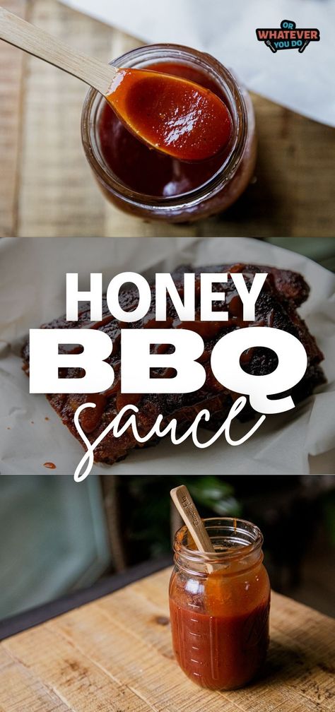 Honey BBQ Sauce Honey Bbq Recipes, How To Make Your Own Bbq Sauce, How To Make Bbq Sauce Easy, Bbq Sauce For Pork Chops, B B Q Sauce Recipe, Homemade Bbq Sauce Easy Quick, Home Made Bbq Sauce Easy, Canning Bbq Sauce Recipes, Easy Bbq Sauce Recipe